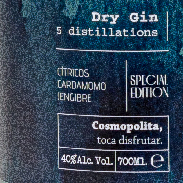 Botella Ginebra Premium GINCITY LONDON 70 cl "New Edition"