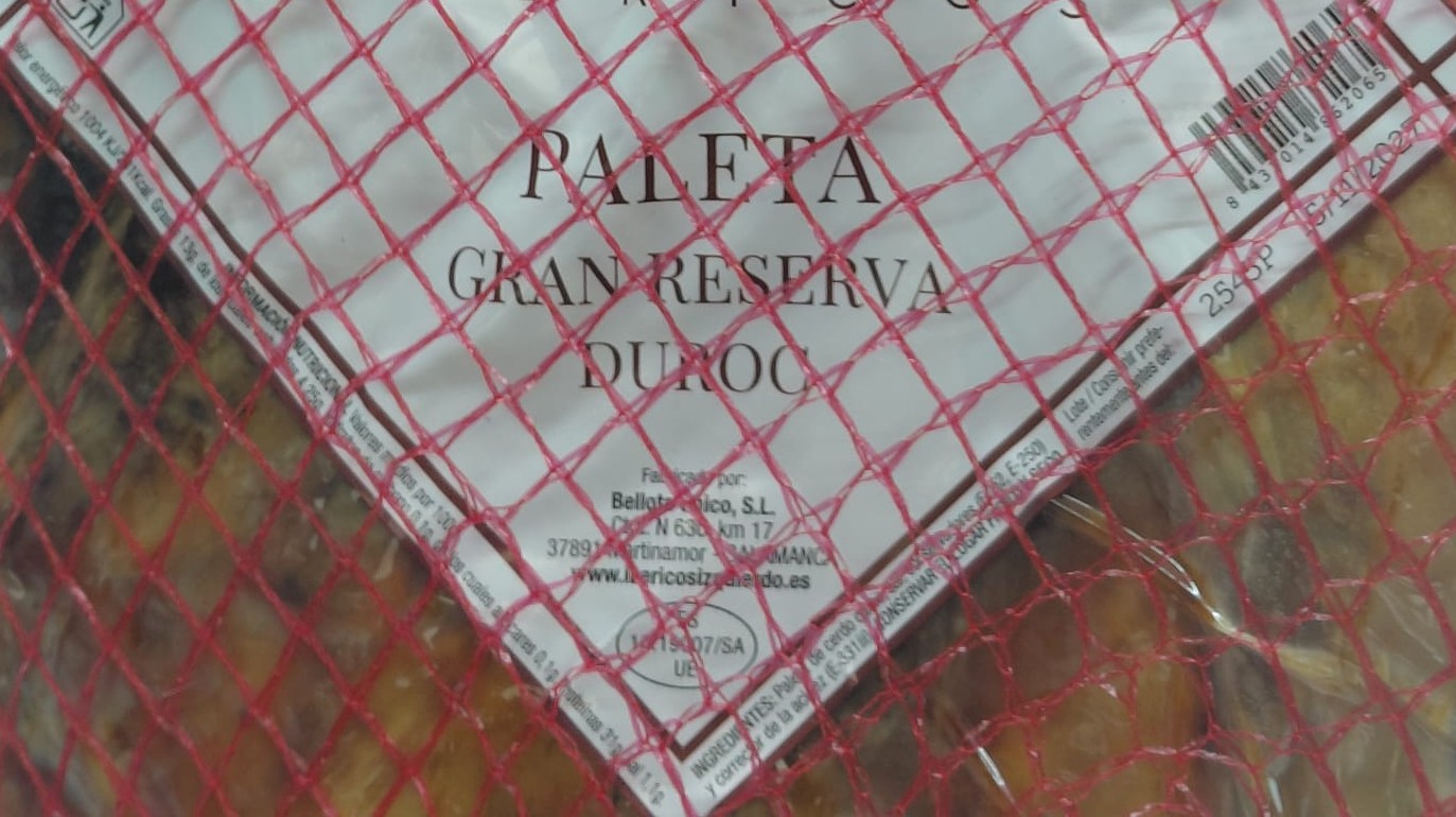 Paleta 5 kg aprox. Gran Reserva Duroc IZQUIERDO Salamanca