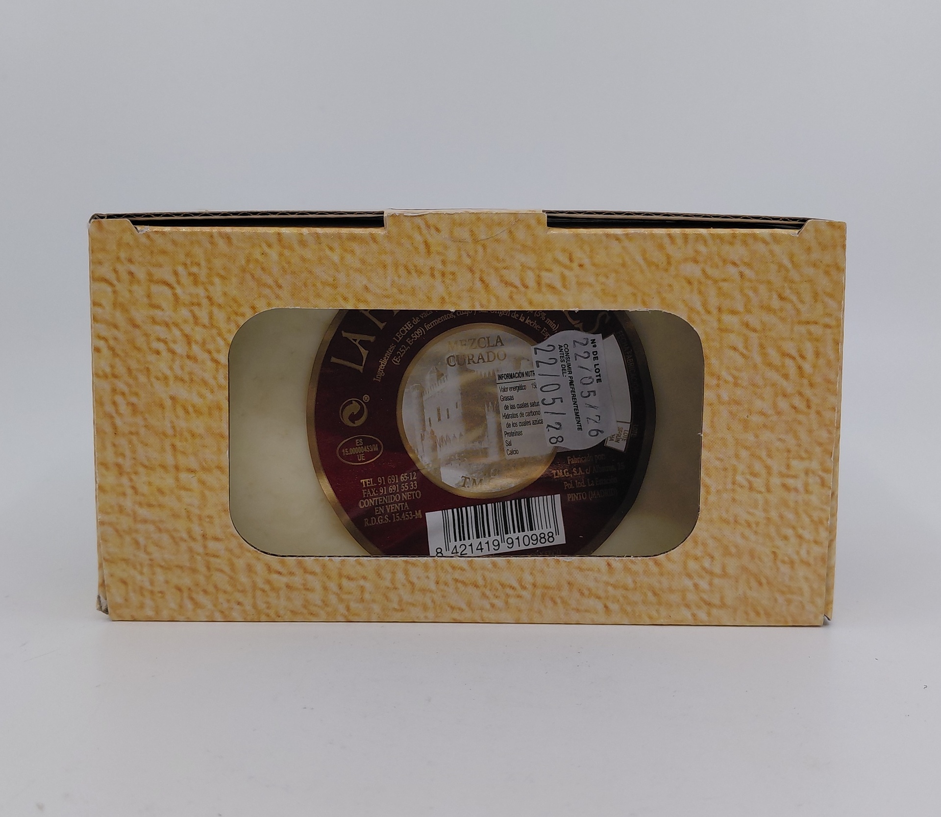 Queso Curado Leche Cruda 450 g aprox. LA FLOR DE YELTES Estuchado