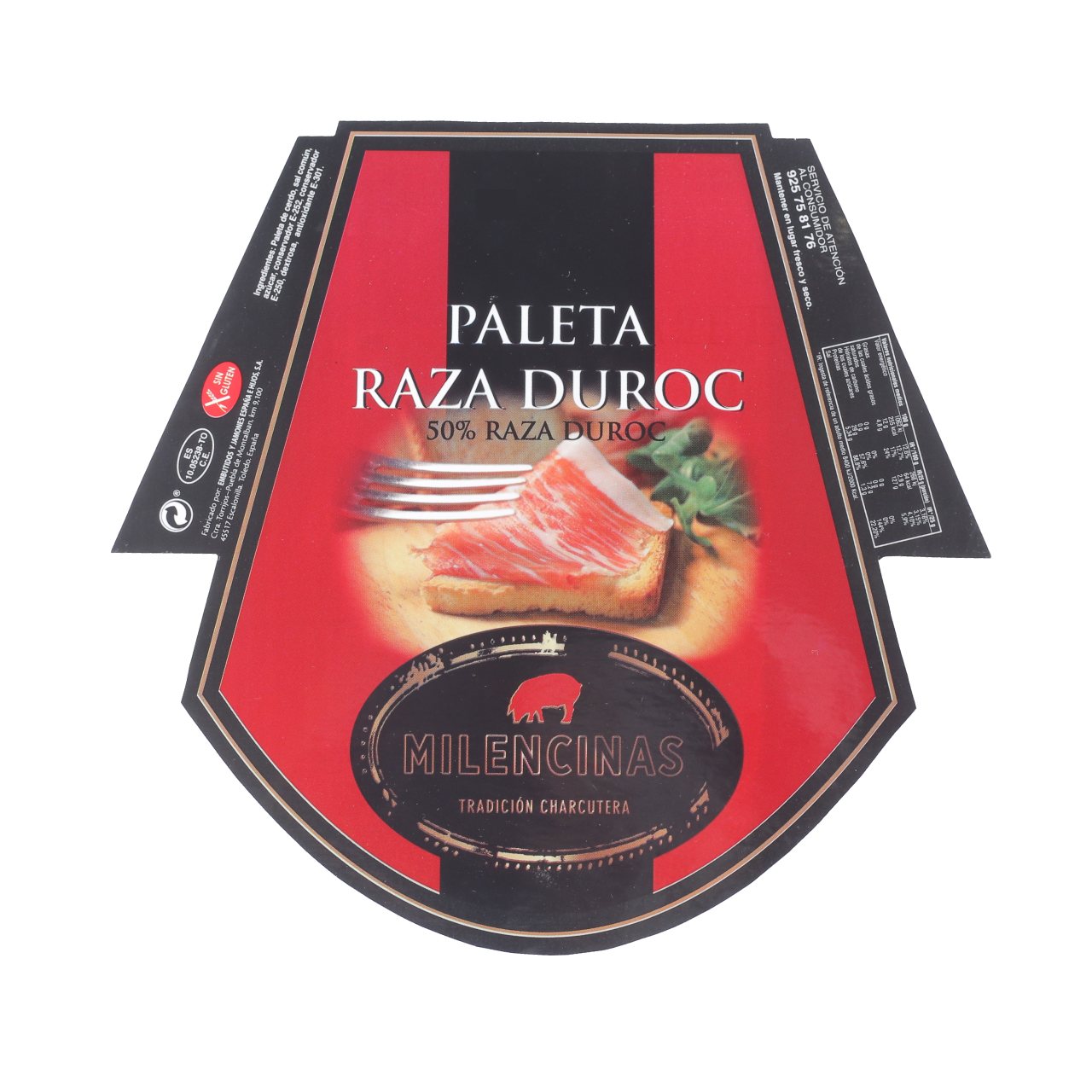 Paleta 4.5 kg aprox. 50% Raza Duroc MILENCINAS