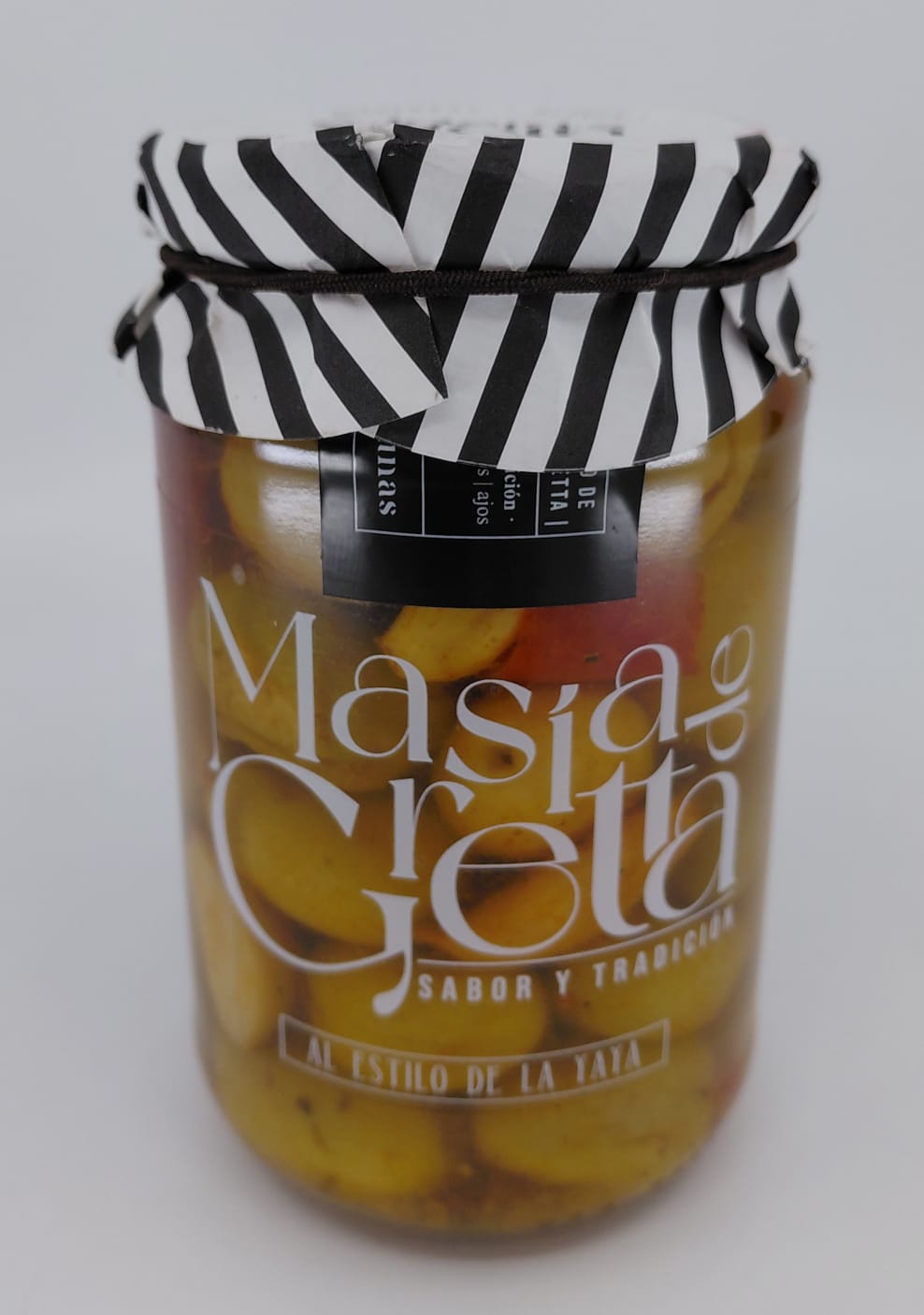 Tarro Aceitunas Aliñadas al Estilo de la Yaya 350 g Neto MASÍA DE GRETTA