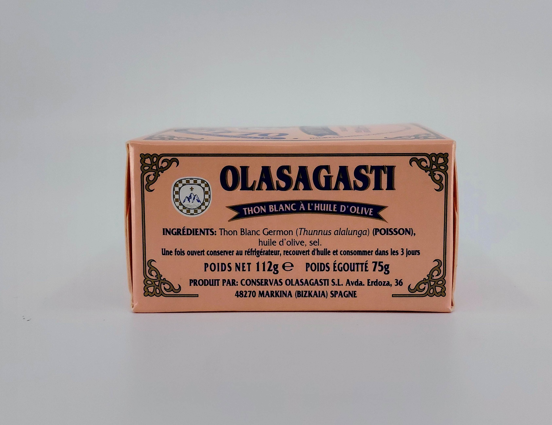 Lata RO-120 Tronco Bonito del Norte Aceite Oliva 112 g Neto OLASAGASTI