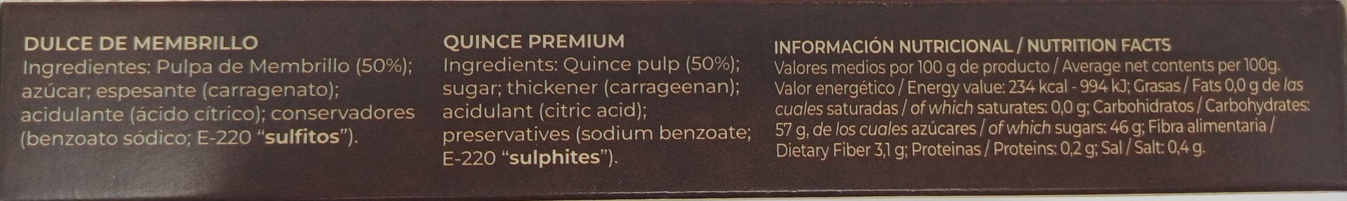 Tarrina Dulce de Membrillo 200 g LA GÓNDOLA (Puente Genil)