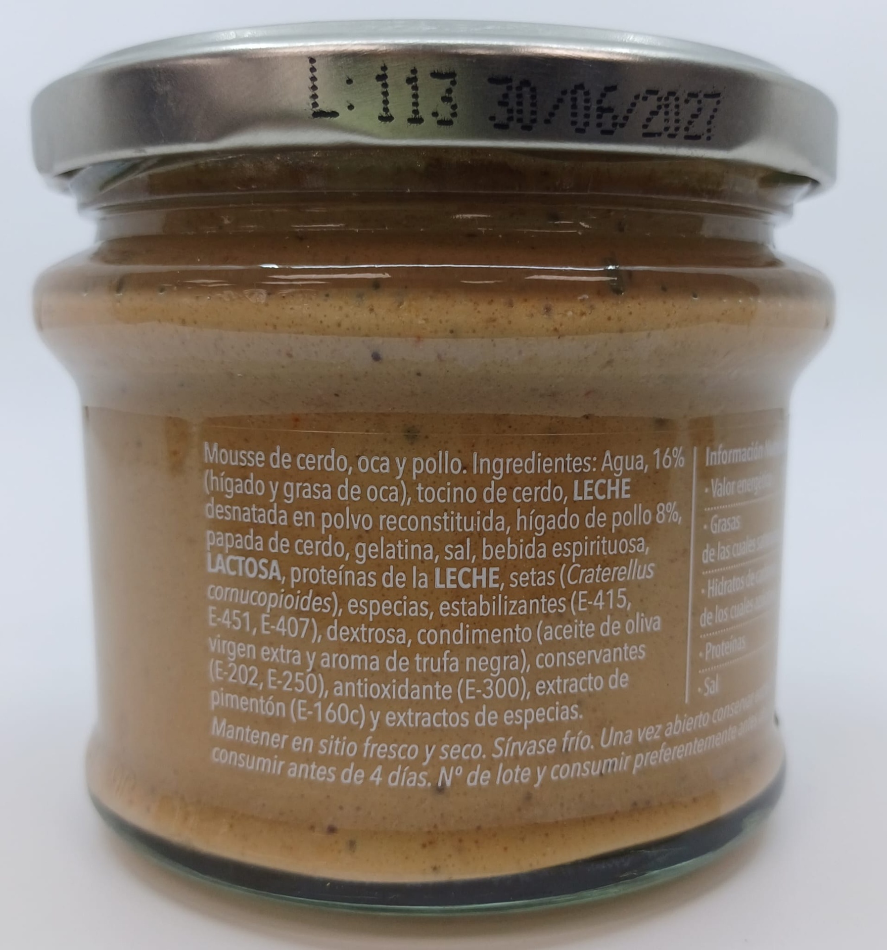 Tarro Mousse de Hígado de Oca Trufado 190 g ZUBIA