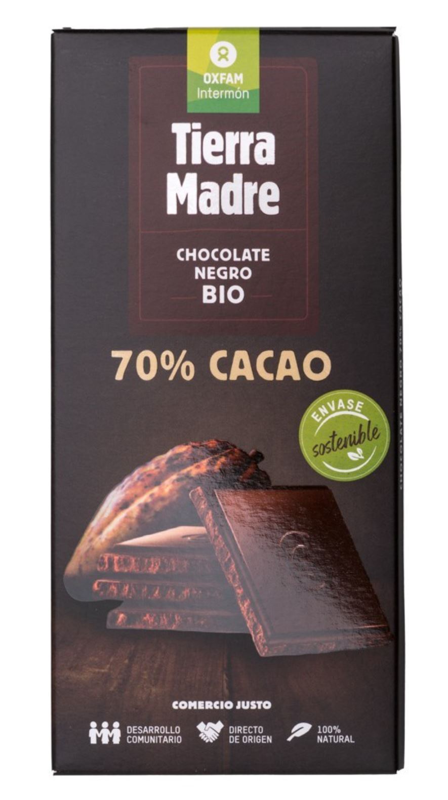 Tableta Chocolate Negro 70% Bio 100 g OXFAM INTERMÓN