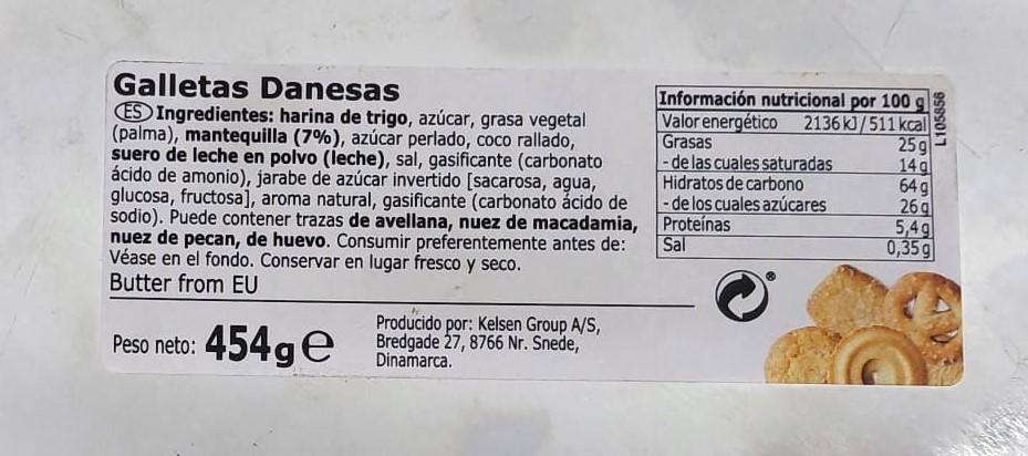 Lata de Galletas con Mantequilla 454 g DANESAS RIPENSA OF DENMARK