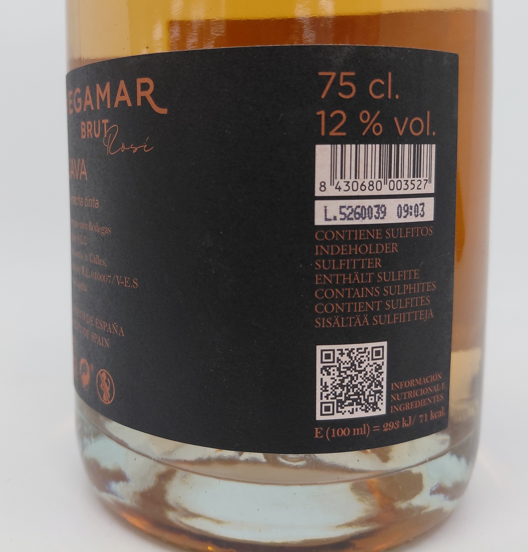 Cava Rosado VEGAMAR Brut ROSÉ Cuvée Especial