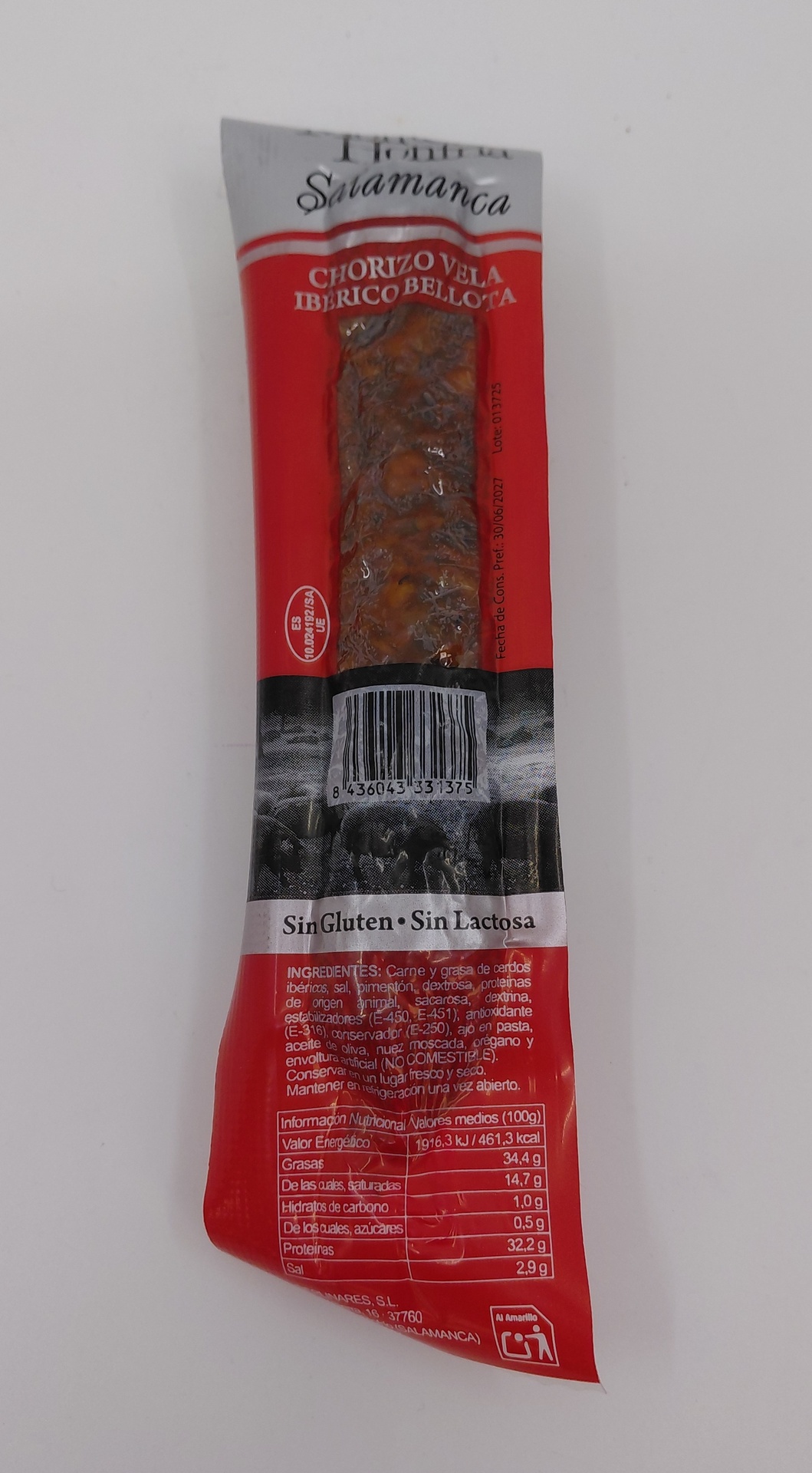 Chorizo Ibérico de Bellota 150 g aprox. MONTEHONFRÍA (Salamanca)