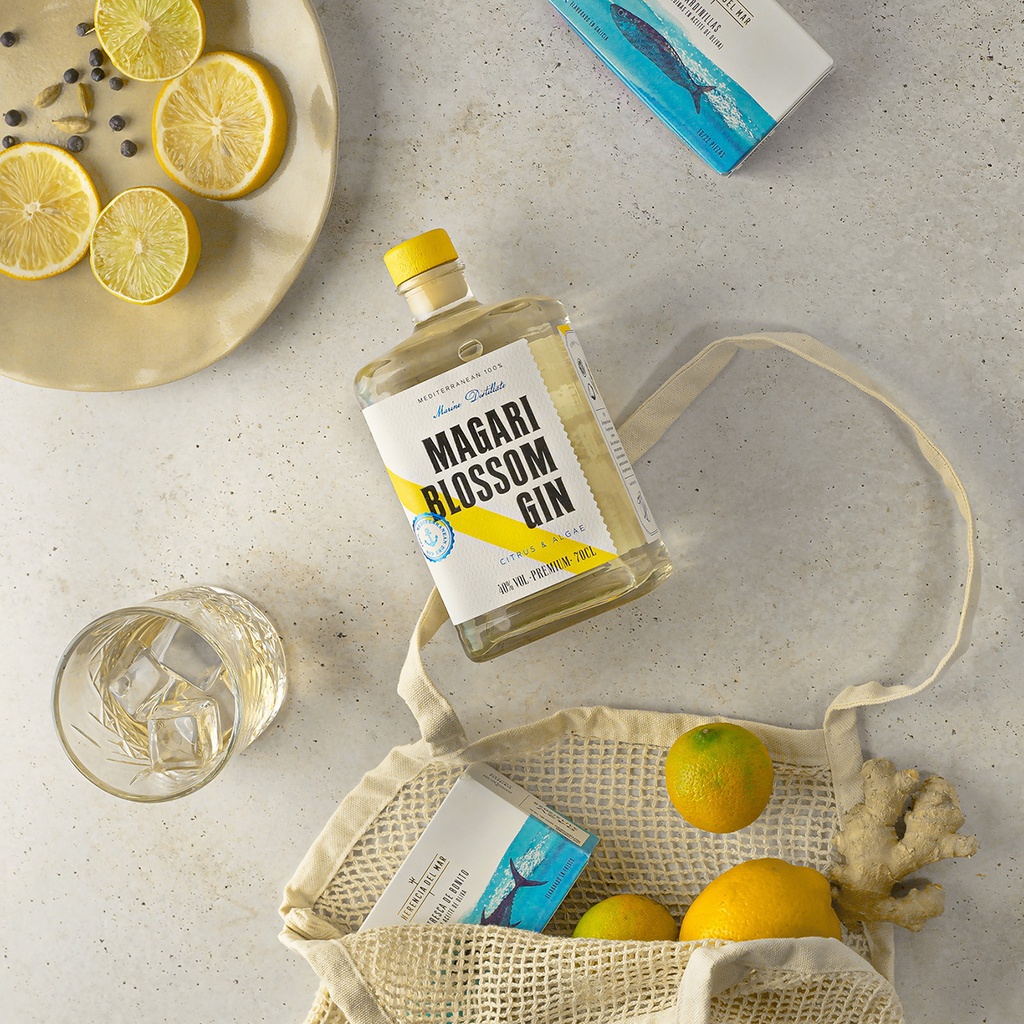 Ginebra Premium MAGARI BLOSSOM GIN Citrus &amp; Algae 70 cl