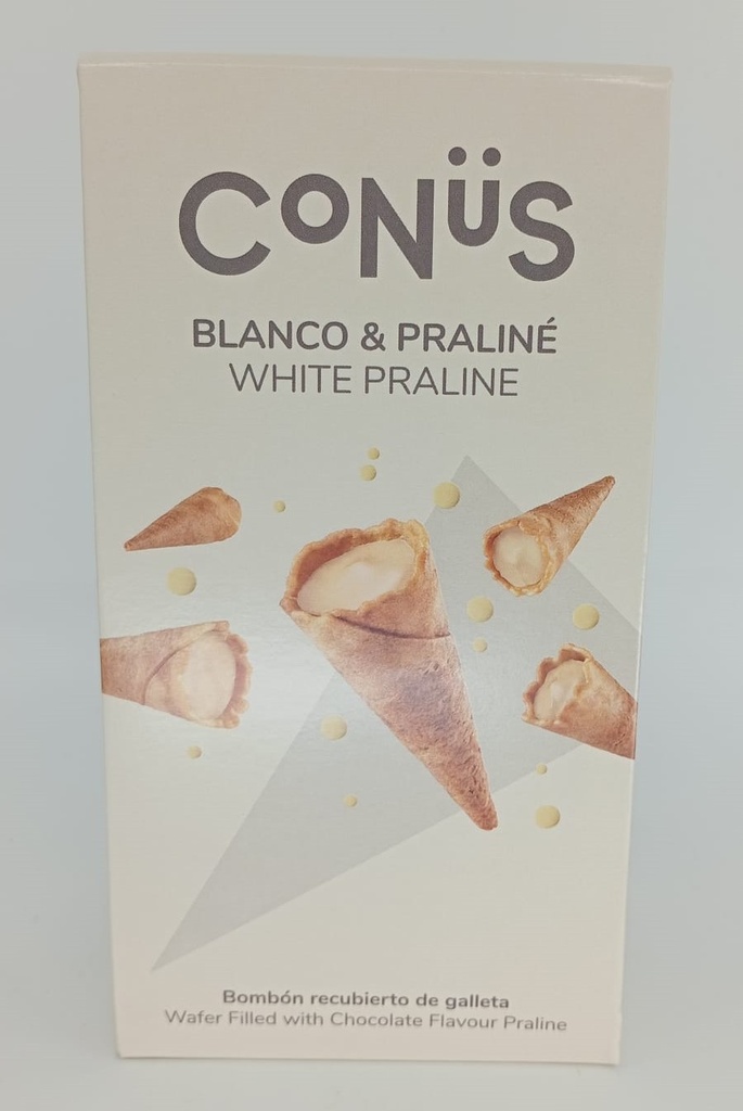 Conos de Chocolate Blanco y Praliné Clásico 70 g CONÜS