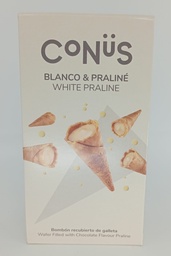 [7CCB07] Conos de Chocolate Blanco y Praliné Clásico 70 g CONÜS