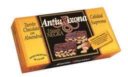[6CNA15] Turrón Chocolate con Almendras Etiqueta Negra 150 g ANTIU XIXONA