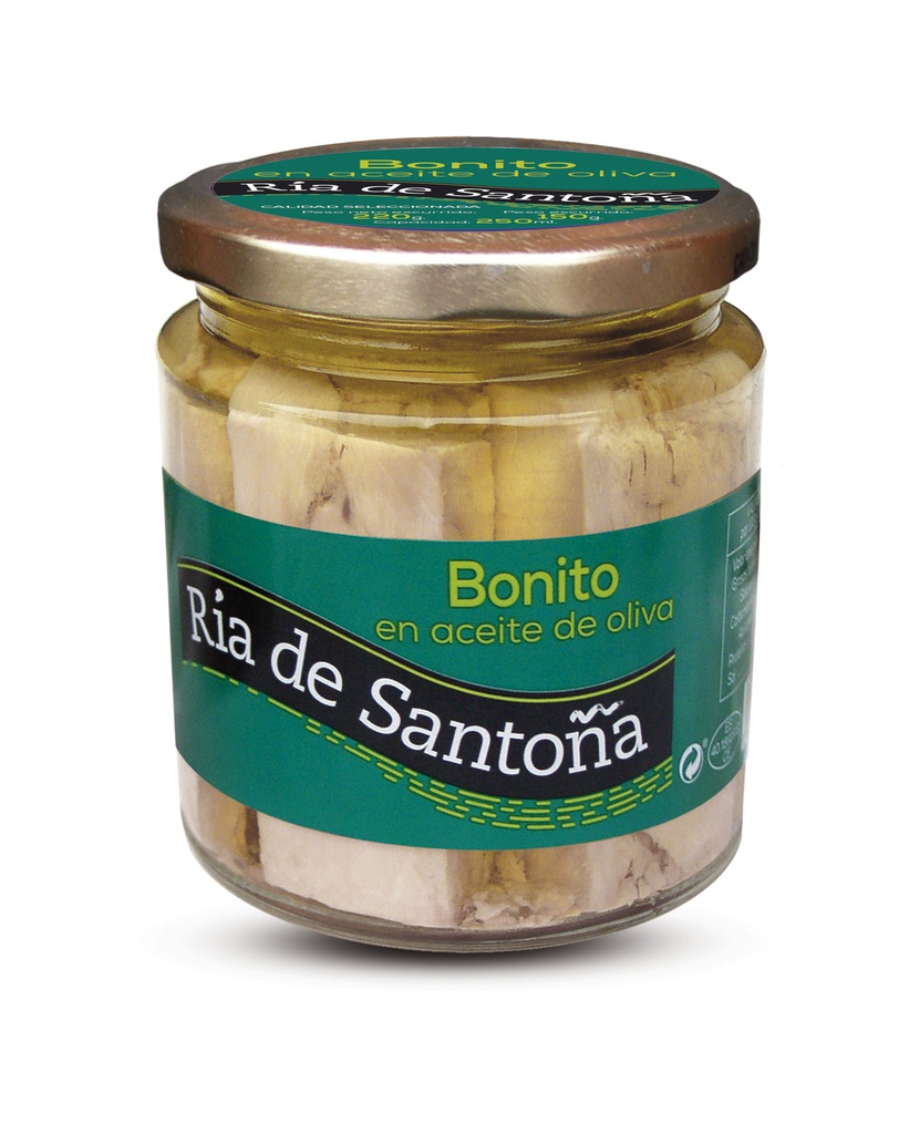 Tarro Lomos de Bonito del Norte en Aceite de Oliva 220 g Neto RÍA DE SANTOÑA