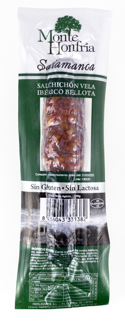 Salchichón Ibérico de Bellota 150 g aprox. MONTEHONFRÍA (Salamanca)