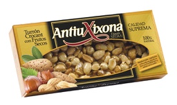 [6TFSA15] Turrón Crocant con Frutos Secos Etiqueta Negra 150 g ANTIU XIXONA