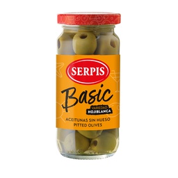 [8AS2] Tarro Aceitunas Hojiblanca Verdes sin Hueso 235 g Neto SERPIS